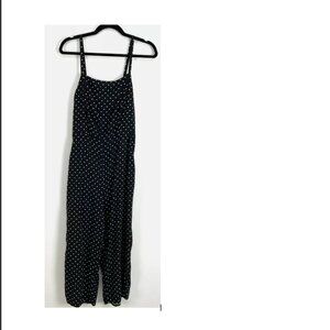 Black and White Polkadot Old Navy Jumpsuit Medium